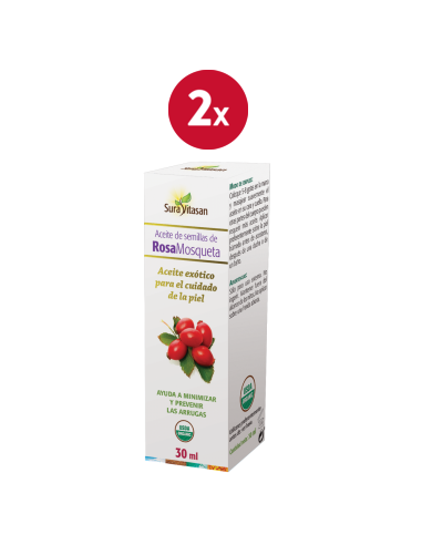 Pack 2 Aceite Rosa Mosqueta Bio 30ml Sura Vitasan Natural