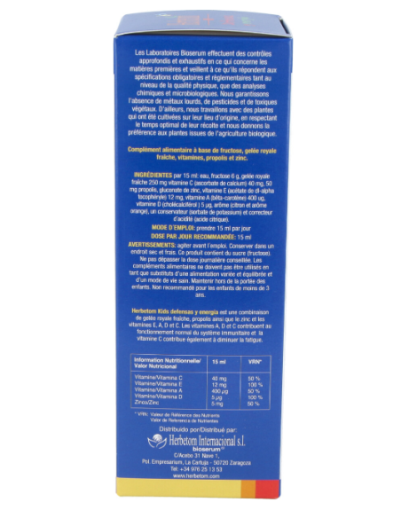 Herbetom Kids Defensas Y Energ. 250 Ml. de Bioserum