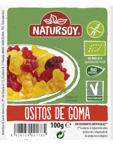 Ositos de goma 100 g Natursoy