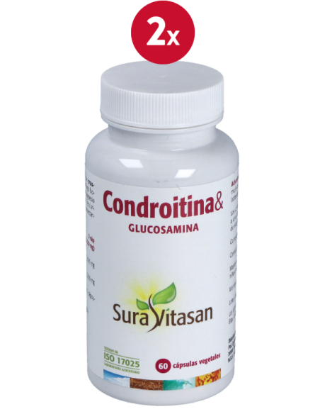 Pack 2 Condroitina y Glucosamina Sura Vitasan 60 cápsulas