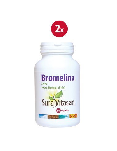 Pack 2 Bromelina 2400 30 cápsulas Sura Vitasan - Salud natural