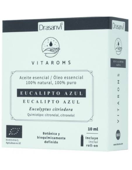 Aceite Esencial Eucalipto Azul Bio 10Ml Vitaroms Drasanvi