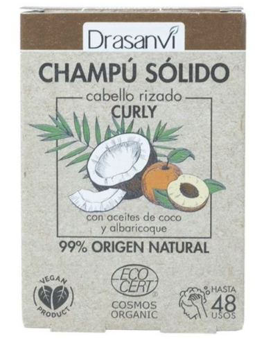 Champu Solido Cabello Rizado Ecocert 80G Drasanvi