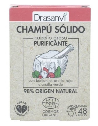 Champu Solido Cabello Graso Ecocert 80G Drasanvi