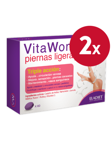 Pack 2 Vita Woman Piernas Ligeras Forte 60 Comp Eladiet
