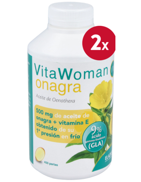 Pack de 2 uds Vita Woman Onagra 450Perlas de Eladiet