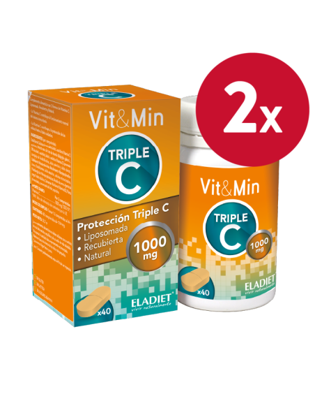 Pack 2 Triple C Vitamina C Liposomada 40 Comp Eladiet