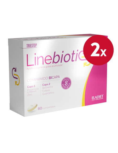 Pack 2 Triestop Linebiotic 60 Comp. Eladiet - Salud Intestinal