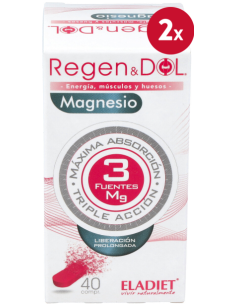 Pack 2 Regen & Dol Magnesio 40 Comp Eladiet - Bienestar Total