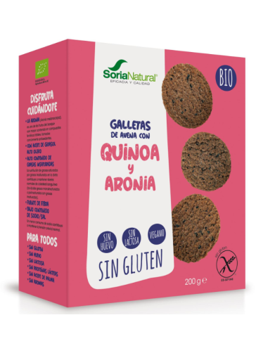 Galletas Bio de Avena con Quinoa y Aronia Soria Natural 200g
