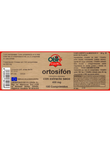 Ortosifon 100 Comp. Obire – Apoyo Natural para la Salud Renal