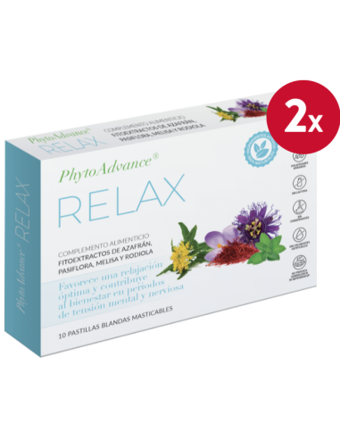 Pack 2 Relax Phytoadvance - 10 Pastillas Blandas Masticables