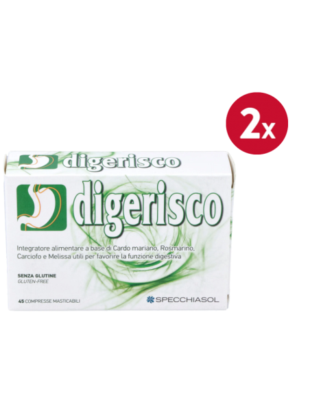 Pack 2 uds Digerisco  45 Comprimidos Masticables Specchiasol