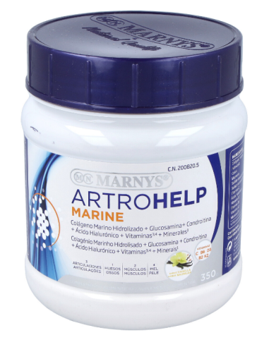Arthrohelp Marine Colágeno + Glucosamina + Condroitina+ Mg + Calcio  + Ácido Hialurónico + Vitamina C,B2,B6,K2+D3     350 G - S