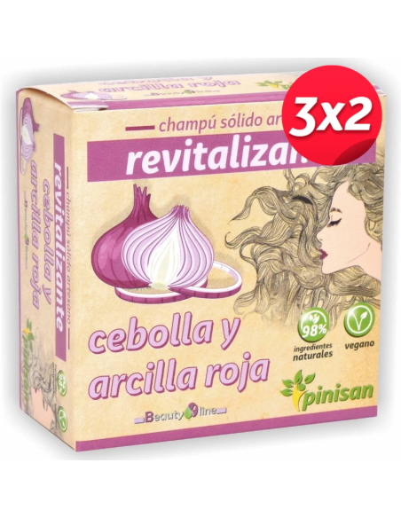 Pack 3x2 Champu Solido Revitalizante, Beautyline 65Gr de Pinisan