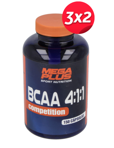 Pack 3x2 BCAA 4:1:1 Competition 150 Cápsulas Mega Plus