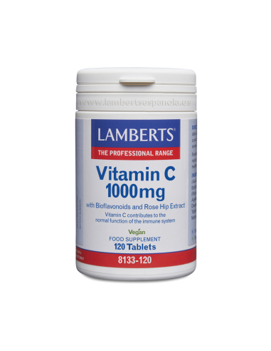 Vitamina C 1000 mg +  Bioflavonoides y Escaramujo 120 Tabs. de Lamberts