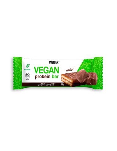 Vegan Protein Wafer Bar Salted Chocolate 12Ud. de Weider