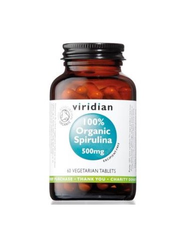 Espirulina 100 Organica 500Mg 60Comp. de Viridian