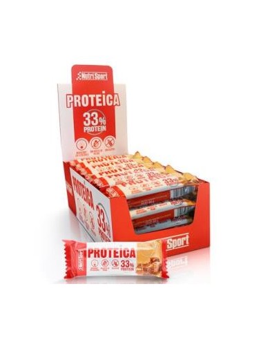 Barrita Proteica Salted Caramel 24Uds. de Nutrisport