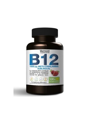 Vitamina B12 1000Mcg Sublingual 120Comp. de Vermont Supplements