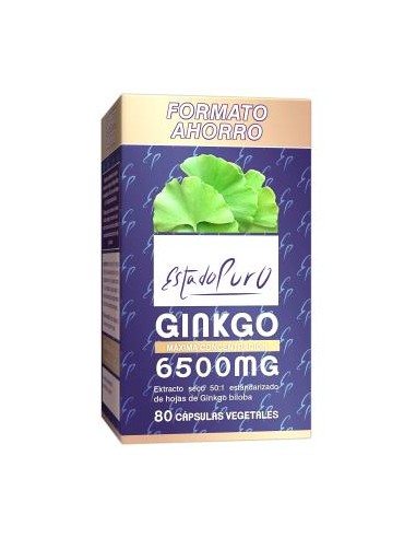 Ginkgo 6500Mg 80Cap. Estado Puro de Tongil
