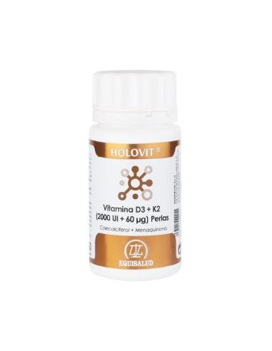 Holovit Vitamina D3 2000Ui + K2 60µg 50Perlas de Equisalud