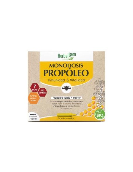 Propoleo Monodosis 7X10Ml. Bio de Herbalgem