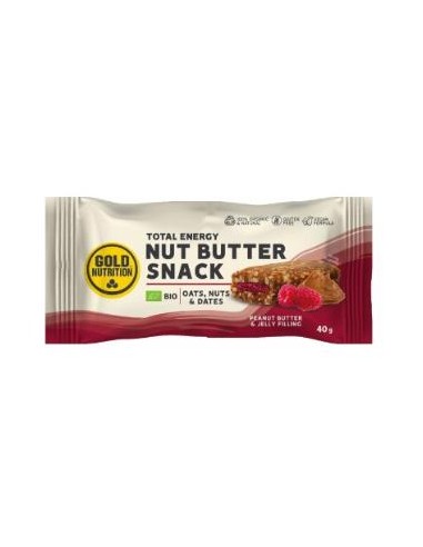 Nut Butter Snack Peanut-Jelly 15Uds. Bio de Gold Nutrition