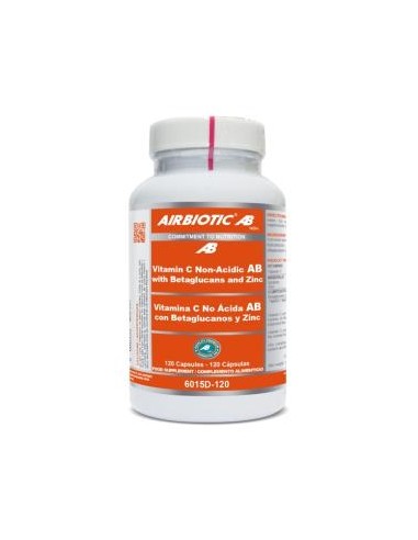 Vitamina C No Acida Con Betaglucanos Y Zinc 120Cap de Airbiotic
