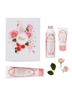 Cofre Rosa Leche Corp+Agua Micelar+Crema Hidratan de Fleurance Nature