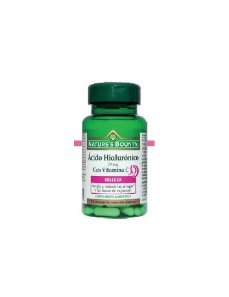 Acido Hialuronico 20Mg Con Vit. C 30Cap de Nature´S Bounty