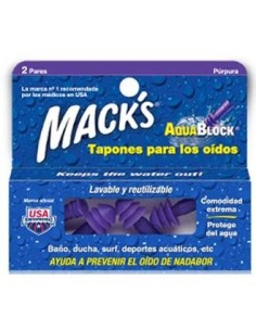 Tapon Oido Macks Aquablock 2 Pares de Mack´S