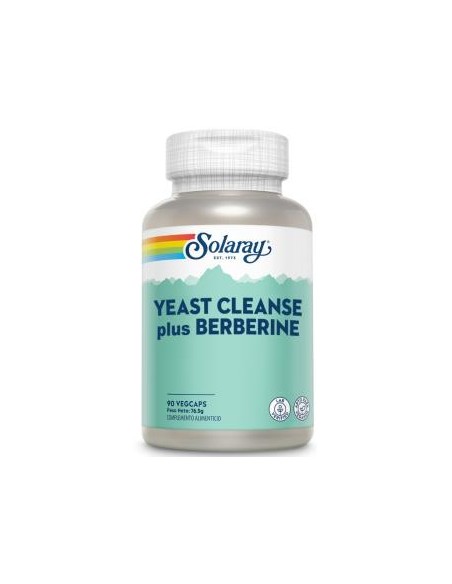 Yeast Cleanse & Berberine Solaray - 90 Cápsulas Vegetales