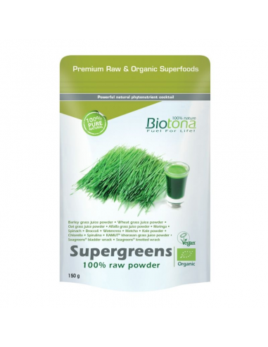 Supergreens Raw Powder 150gr Bio - Biotona