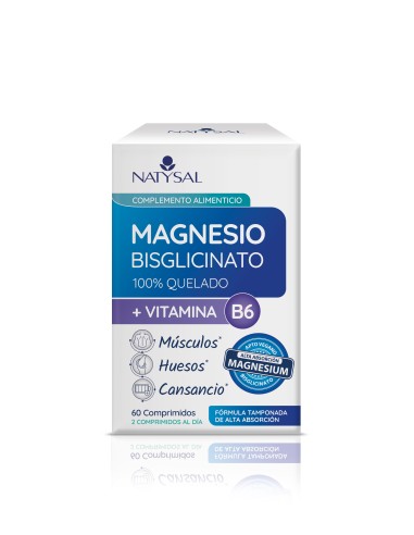 Magnesio (Bisglicinato) + B6 60 Comp. de Natysal