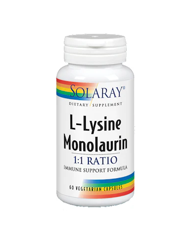 L-Lysine & Monolaurin - 60 Vegcaps de Solaray