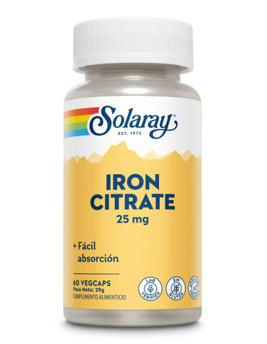 Iron Bisclycinate - 60 Comprimidos de Solaray