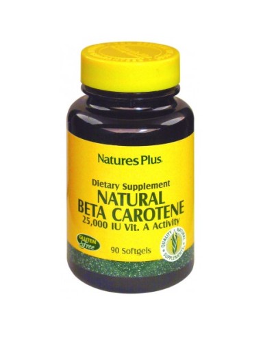 Natural Beta Carotene 90 Perlas Natures Plus – Antioxidante