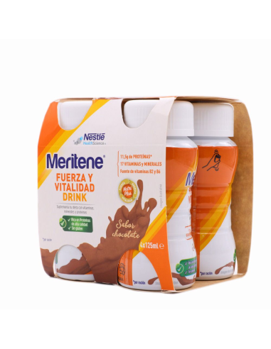 Meritene Fuerza y Vitalidad Drink Chocolate 4x125ml Pack