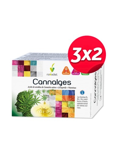 Pack 3x2 Cannalges Novadiet 30 Cápsulas Blandas Oferta