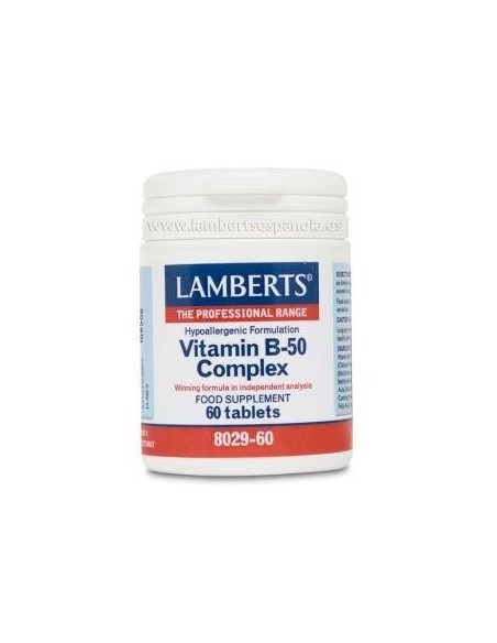 Complejo de Vitaminas B-50 60 Tabs de Lamberts