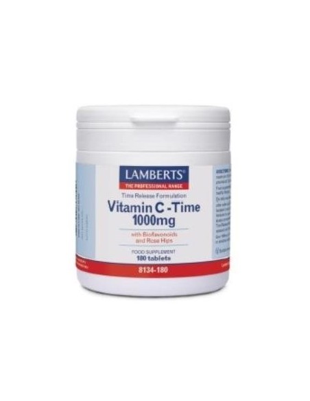 Vitamina C 1000 mg + Bioflavonoides Time Release 180 Tabs de Lamberts