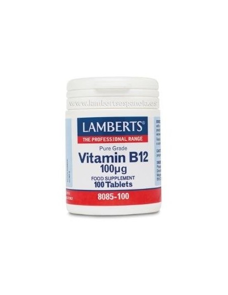 Vitamina B12 100 Âµg 100 Tabs de Lamberts