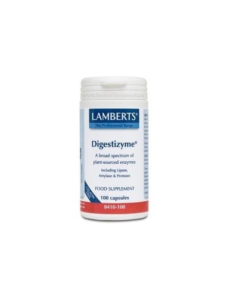 DigestizymeÂ® (Enzimas vegetales) 100 Caps de Lamberts