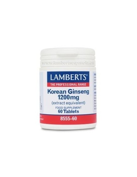 Ginseng Coreano 1200 mg 60 Tabs de Lamberts