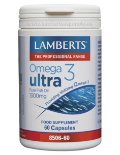 Omega 3 Ultra (Aceite de Pescado puro 1300 mg) 60 de Lamberts