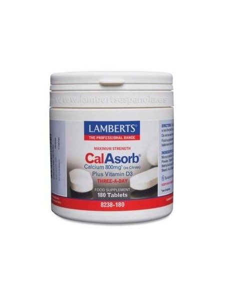 CalAbsorbÂ® (Calcio 800 mg como citrato) 180 Tabs de Lamberts