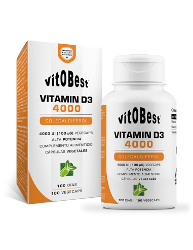 Vitamina D3 100 Vegecaps Vit.O.Best – Salud Ósea Natural