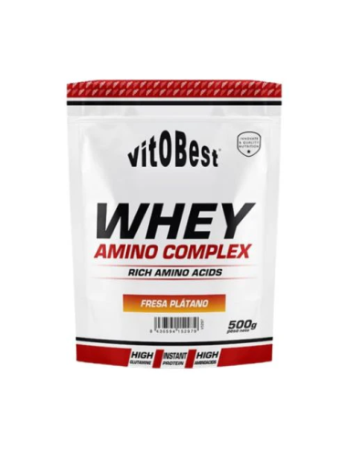 Whey Amino 500 Gr Fresa Platano de Vit.O.Best